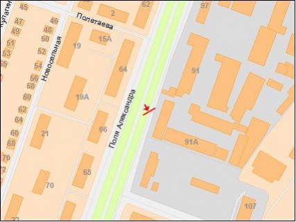 Білборд, Бігборд (Борд)  B у Дніпро (Дніпропетровськ), 6,2х3,2  пр.Олександра Поля, 103 схема