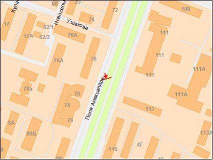 Призма A в Днепр (Днепропетровск), 6х3  пр.Олександра Поля, 76, центральна частина міста, перехрестя, світлофор, різноманітні крамниці, супермаркет, меблеві салони, потік до ТЦ Славутич та ТЦ Апполо - 174455 схема