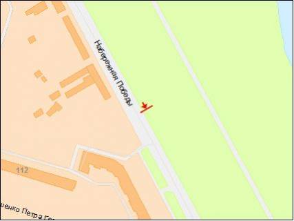 Билборд B в Днепр (Днепропетровск), 5,9х2,9  вул. Набережна Перемоги, 124 схема