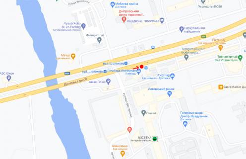 Нестандарт A в Днепр (Днепропетровск), 0,79х1,86  Донецьке шосе, біля буд.2Ж, Фрунзенський ринок схема