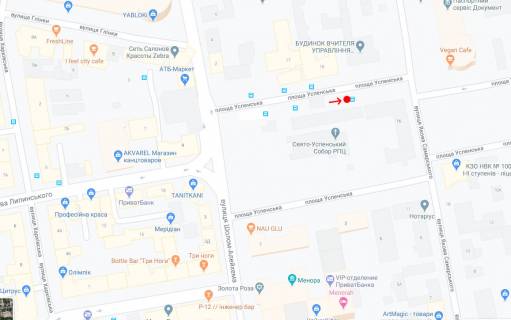 Нестандарт A в Днепр (Днепропетровск), 0,8х1,50 (перф)  Пл. Успенська, біля буд.16 -3- схема