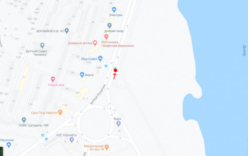 Нестандарт B в Днепр (Днепропетровск) Вул.Набережна Перемоги, навпроти буд.100 схема