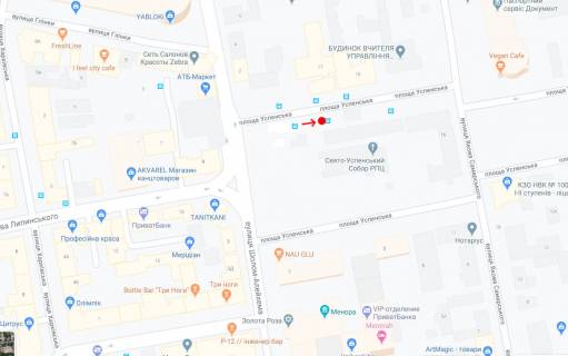 Нестандарт A в Днепр (Днепропетровск), 0,8х1,50 (перф)  Пл.Успенська, біля буд.16 -2- схема