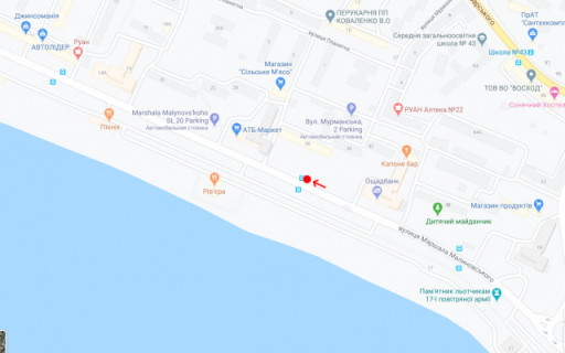 Нестандарт B в Днепр (Днепропетровск) Вул.Маршала Малиновського, біля буд.36 схема