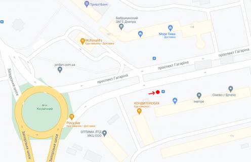 Нестандарт A в Днепр (Днепропетровск), 0,80х1,55(перф)  Пр.Гагаріна, 171, за кільцевою розв'язкою схема