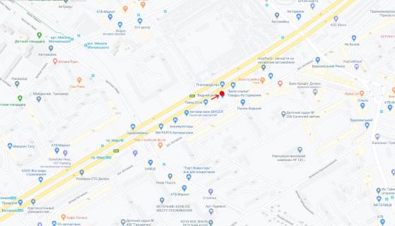 Нестандарт A у Дніпро (Дніпропетровськ), 0,75х2,00 (перф)  Донецьке шосе, біля буд.122К схема