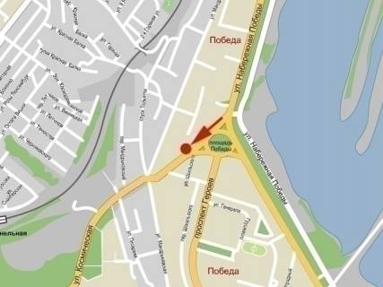 Білборд, Бігборд (Борд)  A у Дніпро (Дніпропетровськ), 6х3  вул.Космічна ТЦ Білла, рух до Запорізького шосе схема