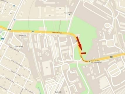 Білборд, Бігборд (Борд)  B у Дніпро (Дніпропетровськ), 6х3  вул.Шинна, 23 схема