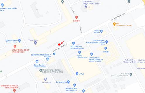Нестандарт A в Днепр (Днепропетровск), 0,74х1,59(перф)  Вул.Паникахи, 15 -1- схема