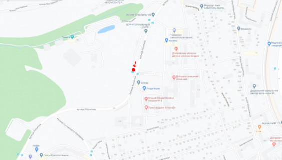 Нестандарт B у Дніпро (Дніпропетровськ) у районі вул.Космічної, 13 схема