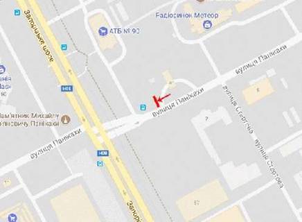 Билборд A в Днепр (Днепропетровск), 6х3  вул.Панікахи, 1, біля "АТБ-маркет", виїзд на Запорізьке шосе, до центру схема