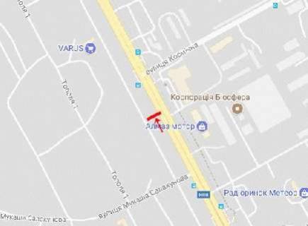 Билборд B в Днепр (Днепропетровск), 6х3  Запорізьке шосе, навпроти автосалону Тойота та МЦ "Biennale" схема