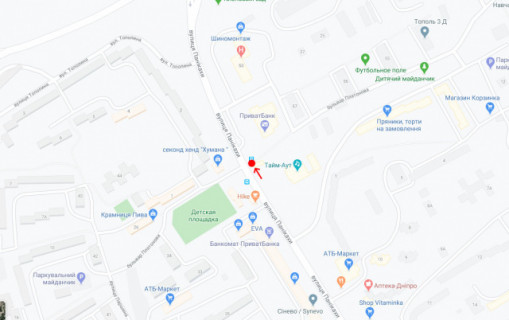 Нестандарт A в Днепр (Днепропетровск) Вул.Панікахи, біля буд.59 схема