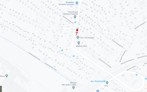 Нестандарт C у Дніпро (Дніпропетровськ), 3,78Х2,05 (баннер)  У районі Вул.Янтарної, буд.2, біля кругового руху, поруч дитячий центр та аквапарк схема