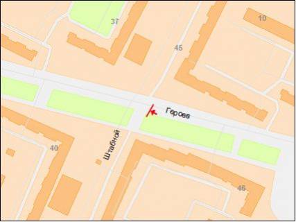 Билборд B в Днепр (Днепропетровск) пр.Героїв, 46 схема
