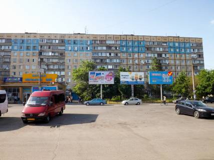 Билборд A в Днепр (Днепропетровск), 6,2х3,2  ж/м "Парус", ринок фото 1