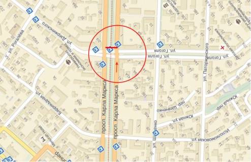 Скроллер A в Днепр (Днепропетровск), 3,14х2,32  пр.Д.Яворницького – вул.Гоголя - 174248 схема