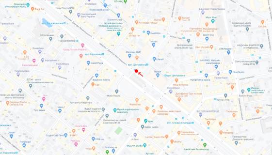 Нестандарт A в Днепр (Днепропетровск), 0,75х2,00 (перф)  Пр.Дмитра Яворницького, біля буд.52 схема