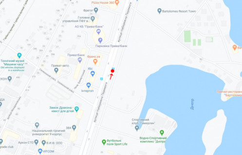 Нестандарт A в Днепр (Днепропетровск) Вул.Набережна Перемоги, навпроти буд.26 схема