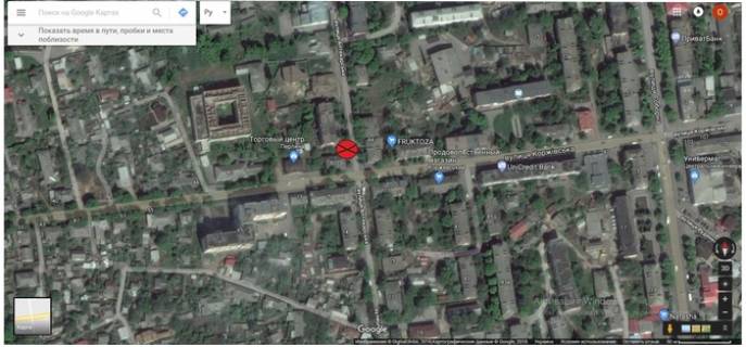 Билборд B в Ромнах, 3х6  Аптекарская,10 схема