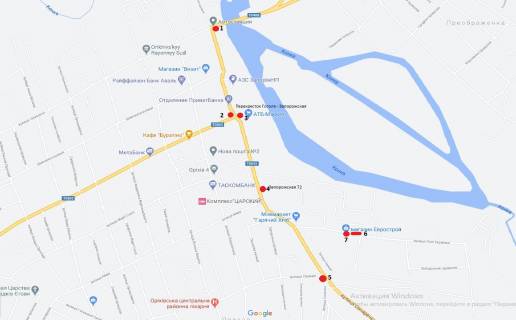 Билборд B в Орехове, 6х3   ОРЕХОВ автовокзал схема