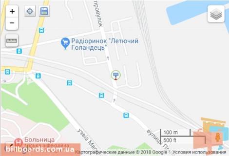 Білборд, Бігборд (Борд)  A у Одесі Деталізація схема