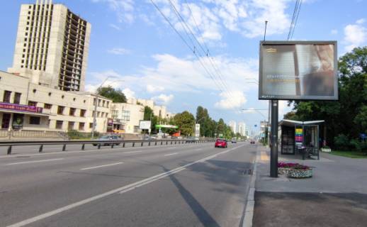 Видеоборд A в Киеве, 3.14x2.32  Берестейський  пр-кт - вул. Академіка Янгеля, парк КПІ, рух до центру міста - 333022 схема