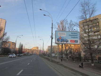 Білборд, Бігборд (Борд)  A у Києві, 6x3  Героїв Дніпра, 16Б схема