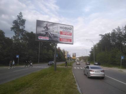 Билборд A в Киеве, 6x3  Старобориспільска (розподілювач), рух в напрямку  М"Червоний Хутір" схема