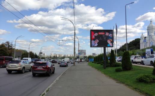 Видеоборд A в Киеве, 3.14x2.32  Міхновського бульвар/Наводницька площа (навпр. "Батьківщина-Мати", заїзд на міст Патона) - 391189 схема