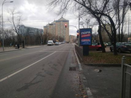 Ситилайт A в Киеве, 1.2x1.8  Русанівська набережна, 24/51 / Ентузіастів (світлофор) схема