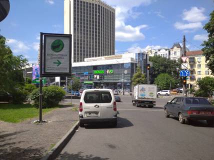 Ситилайт A в Киеве, 1.2x1.8  вул. Рейтарська / пл. Львівська схема