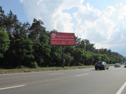 Билборд A в Киеве, 6x3  Броварський проспект (розподілювач), рух в напрямку Києва, за 500 метрів до зуп. "Птахофабрика" схема