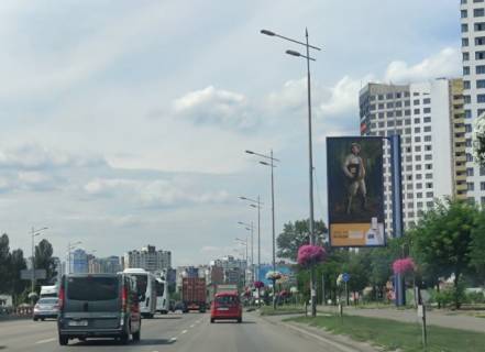 Беклайт A у Києві, 4x8  Бажана Миколи проспект / 300 метрів від Харьківської площи (АЗС"Укравто"), рух до Києва схема