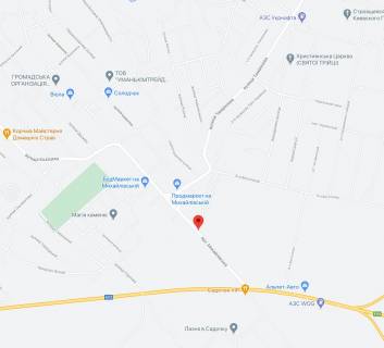 Билборд B в Умане, 3х6  вул.Михайлівська, 137 схема