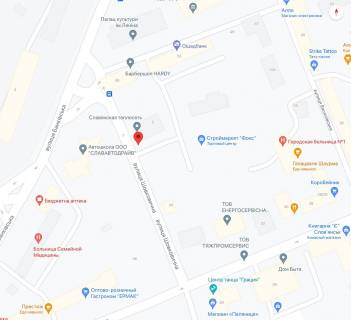 Білборд, Бігборд (Борд)  B у Слов'янську, 3х6  вул.Шовковична (район будівельного супермаркету "Фокс") схема