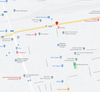 Білборд, Бігборд (Борд)  B у Нікополі, 3х6  перехрестя вул.Героїв Чорнобиля та вул.Шевченка схема