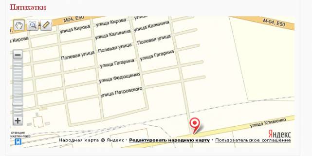Билборд B в Пятихатках, 3х6  вул. Клименко (район колишнього РМЗ) схема