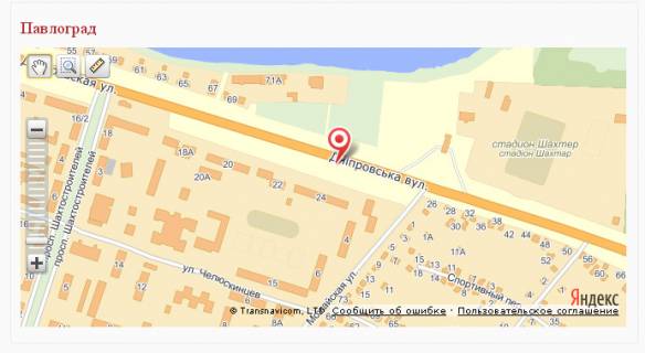 Білборд, Бігборд (Борд)  B у Павлограді, 3х6  вул.Дніпровська, р-н буд. №24 схема