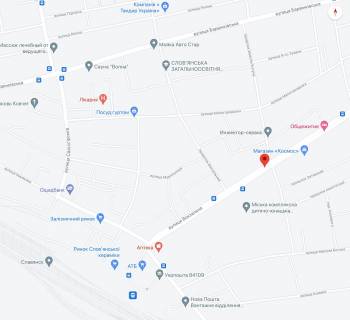 Білборд, Бігборд (Борд)  A у Слов'янську, 3х6  вул.Вокзальна, 40 (розподільча смуга руху) схема