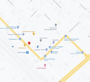 Білборд, Бігборд (Борд)  B у Костянтинівці, 3х6  вул.Олекси Тихого - район залізничного вокзалу схема