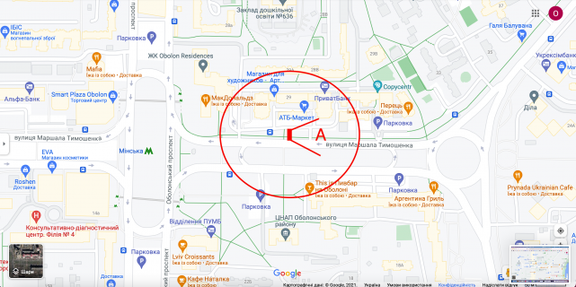 Скроллер A в Киеве вул. Тимошенко,29Б (03-0016-01) - 452161 схема