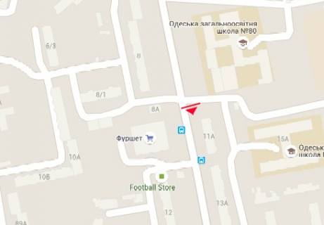 Билборд A в Одессе Ильфа и Петрова ул., 11-А схема