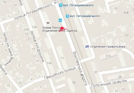 Билборд A в Одессе Фонтанская дорога, 14-А схема