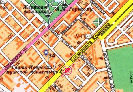 Білборд, Бігборд (Борд)  A у Одесі Комарова Михайла вул. (Космонавта Комарова)., 7 схема