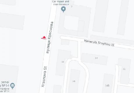 Билборд A в Одессе Краснова, 34 ул. - Генерала Швигина ул. схема