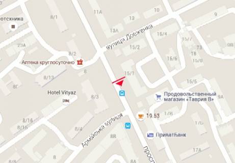 Сiтiлайт A у Одесі, 1.8x1.2  Шевченко пр. - Довженко вул. (Зупинення) схема