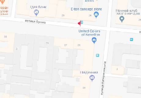 Сiтiлайт B у Одесі, 1.8x1.2  Буніна вул., 28 схема