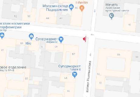 Ситилайт B в Одессе, 1.8x1.2  В. Арнаутська вул., 41 - Рішельєвська вул. схема
