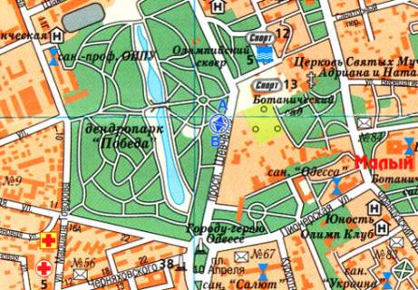 Сiтiлайт B у Одесі, 1.8x1.2  Шевченко пр., (Парк "Перемога") схема